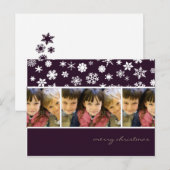Sugar Plum Snowflakes :: Kerstfoto Briefkaart (Voorkant / Achterkant)