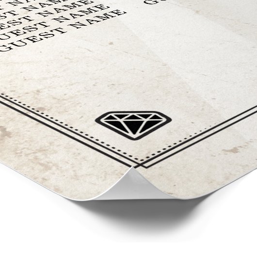 Sugar Sku Rose Table Plan Mariage Poster 8 Siège (Coin)