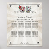 Sugar Sku Rose Table Plan Mariage Poster 8 Siège (Devant)