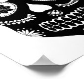 Sugar Skull 2 Poster noir et blanc (Coin)