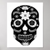 Sugar Skull 2 Poster noir et blanc (Devant)