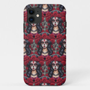 Sugar Skull Art - Cultureel Canvas iPhone 11 Hoesje