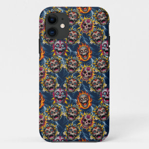 Sugar Skull Art - Dag van de Dode Bliksem iPhone 11 Hoesje