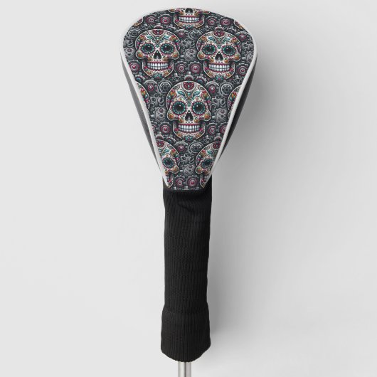 Sugar Skull Art - Dag van de doden Golfheadcover (Voorkant)