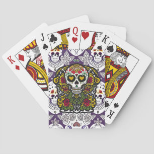 Sugar Skull Art - Dag van het Dode Altaar Pokerkaarten