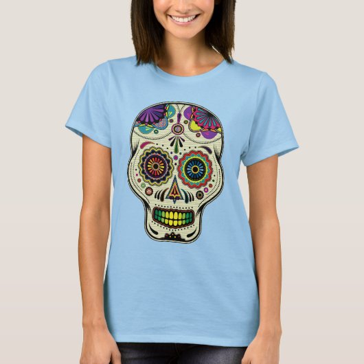 Sugar Skull Art - Dag van het dode shirt (Voorkant)