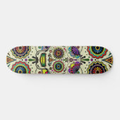 Sugar Skull Art Day van de doden Skateboard (Horizontaal)