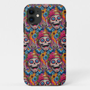 Sugar Skull Art - Een symfonie van kleuren Vredest iPhone 11 Hoesje