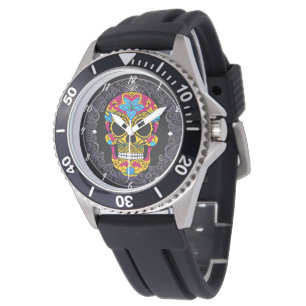 Sugar Skull Art - Feestelijke Geest van Mexico Horloge