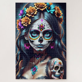 Sugar Skull Art - Fiesta van kleuren Legpuzzel
