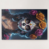 Sugar Skull Art - Floral Elegance Legpuzzel (Horizontaal)