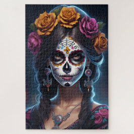 Sugar Skull Art - Floral Elegance Legpuzzel