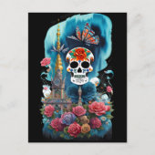 Sugar Skull Art - Kleurrijk Altaar Briefkaart (Voorkant)