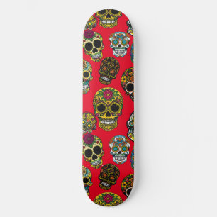 Sugar Skull Art kleurrijk patroon Skateboard