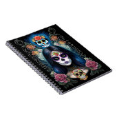 Sugar Skull Art - Kleurrijke Skull make-up Notitieboek (Rechterzijde)