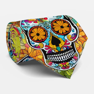 Sugar Skull Art - Kunst van het Herdenken Stropdas