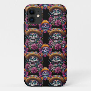 Sugar Skull Art - Levendige Dag van de Doden iPhone 11 Hoesje