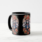 Sugar Skull Art - Man staand in boog Mok (Voorkant links)