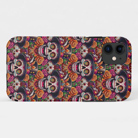 Sugar Skull Art - Marigold Sugar Skull Case-Mate iPhone Case (Achterkant (horizontaal))