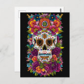 Sugar Skull Art - Mexico's Dag van de Doden Briefkaart (Voorkant / Achterkant)