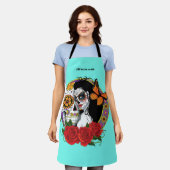 Sugar Skull Art Nouveau Schort (Gedragen)