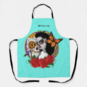 Sugar Skull Art Nouveau Schort (Voorkant)
