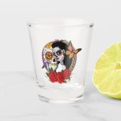 Sugar SKull Art Nouveau Shot Glas (Voorkant)
