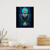 Sugar Skull Art - Ontdek de schoonheid Poster (Keuken)