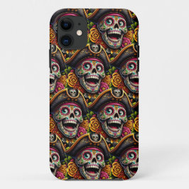 Sugar Skull Art - Pirate Skull iPhone 11 Hoesje