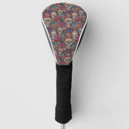 Sugar Skull Art - Schedels en Vlinders Golfheadcover