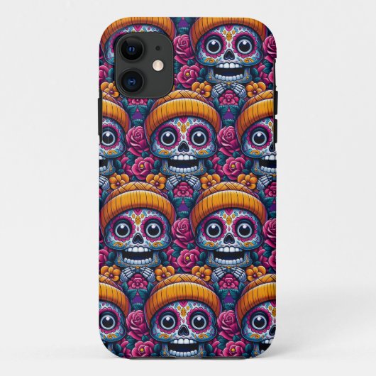 Sugar Skull Art - Skull in Beanie Calavera Case-Mate iPhone Case (Achterkant)