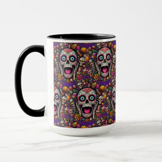 Sugar Skull Art - Snoep Skull Surprise Mok (Links)