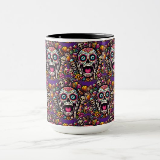 Sugar Skull Art - Snoep Skull Surprise Mok (Midden)