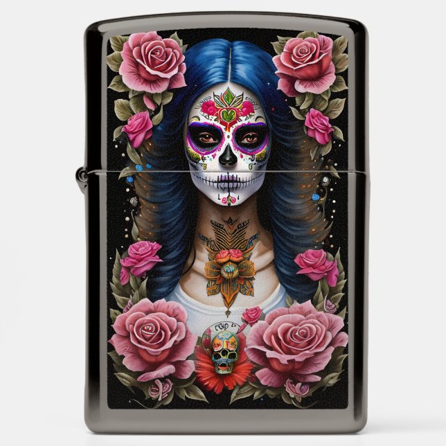 Sugar Skull Art - Traditionele Vrouw (Front)