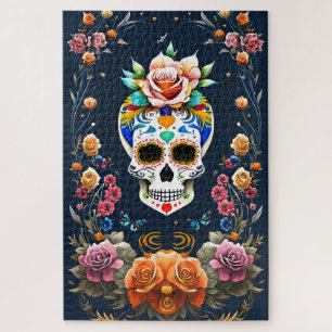 Sugar Skull Art - Vier het leven Legpuzzel