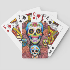 Sugar Skull Art - Vieren Dia de los Muertos Pokerkaarten