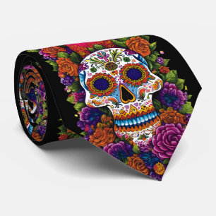 Sugar Skull Art - Vieren Dia de los Muertos Stropdas