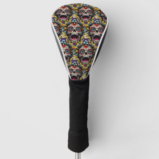 Sugar Skull Art - Voel je opgevoerd Golfheadcover (Voorkant)
