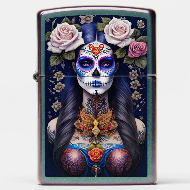 Sugar Skull Art - Vrouw in Sugar Skull Make-up (Front)