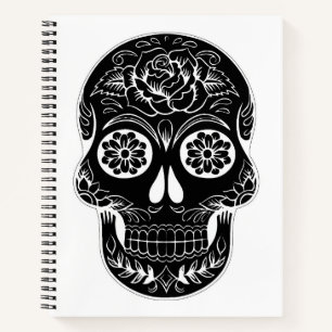 Sugar Skull Black & White-laptop Notitieboek