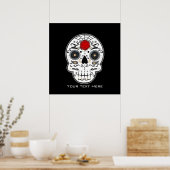 Sugar Skull Black & White Mexicaanse Wall Art-afdr Poster (Keuken)
