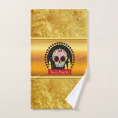 Sugar skull bloodcurdling intimidating and scary (Serviette à main)