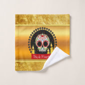 Sugar skull bloodcurdling intimidating and scary (Gant de toilette)