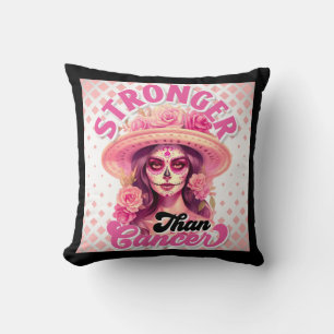 Sugar Skull Breast Cancer Awareness Sierkussen