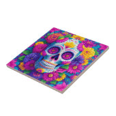 Sugar Skull Calavera Day Of The Dead Ceramic Tile Tegeltje (Zijkant)