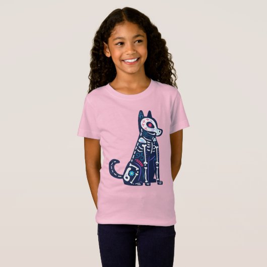 Sugar Skull Calavera Hond I T-shirt (Voorkant volledig)