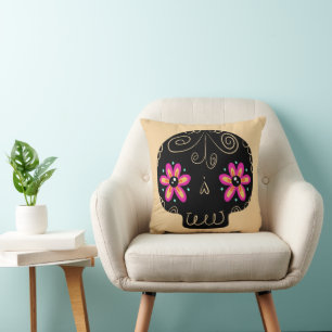 Sugar Skull Calaverita Dag van de Doden Kussen