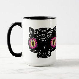 Sugar Skull Cat Catrina Dag van de Doden Mok