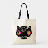 Sugar Skull Cat Catrina Dag van de Doden Tote Bag (Achterkant)