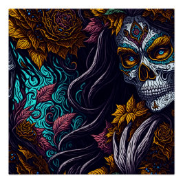 Sugar Skull Catrina Perfect Poster